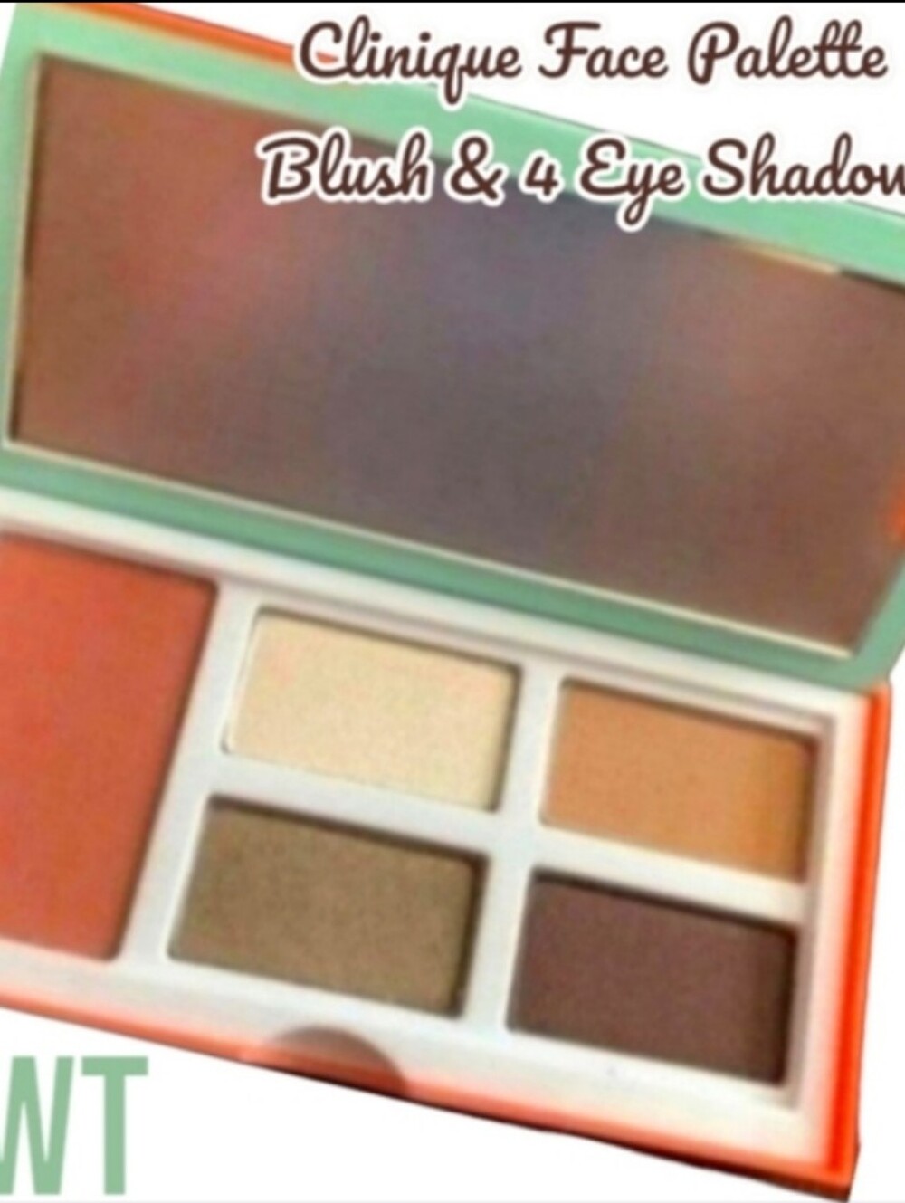 NWT CLINIQUE Limited Edition Peach-Tone Blush& Neutral Eye Shadows Face Pallet